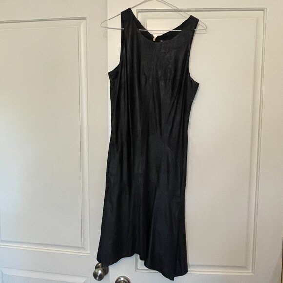 Stunning Theyskens' Theory Soft Black Leather Dress w/ pockets-Size 6 - Picture 12 of 14